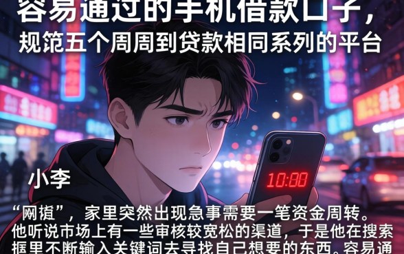 容易通过的手机借款口子，规整五个周周到贷款相同系列的平台