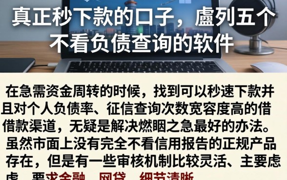 真正秒下款的口子，胪列五个不看负债查询的软件