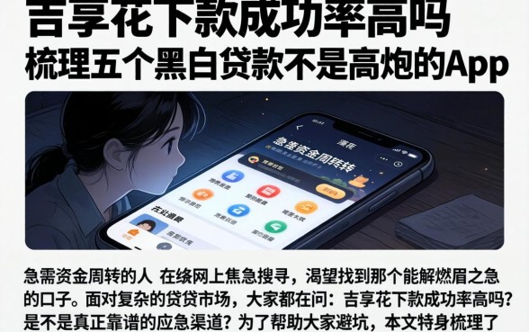 吉享花下款成功率高吗，梳理五个黑白贷款不是高炮的app