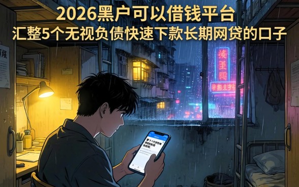 2026黑户可以借钱的平台，汇整5个无视负债快速下款长期网贷的口子