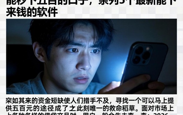 能秒下五百的口子，条列5个最新能下来钱的软件