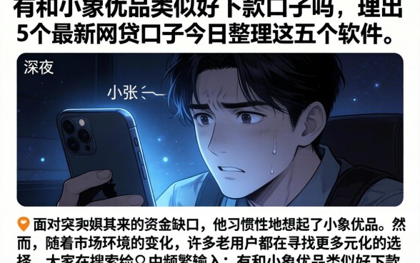 有和小象优品类似好下款的口子吗，理出5个最新网贷口子今日整理这五个软件