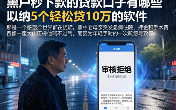 黑户秒下款的贷款口子有哪些,归纳5个轻松贷10万的软件