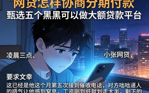 网贷怎样协商分期付款的，甄选五个黑户可以做大额贷款平台