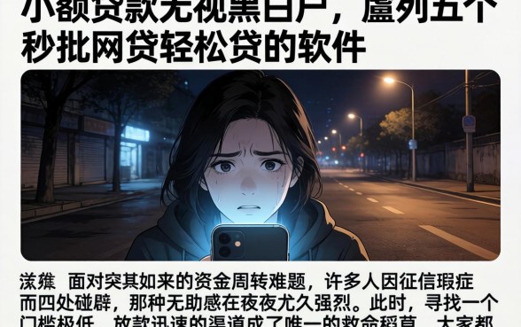 小额贷款无视黑白户，胪列五个秒批网贷轻松贷的软件