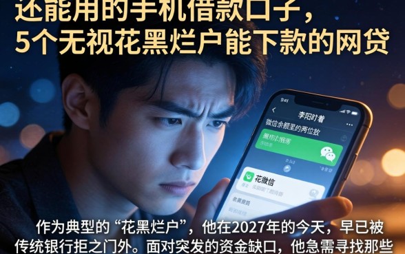 还能用的手机借款口子，概括5个无视花黑烂户能下款的网贷