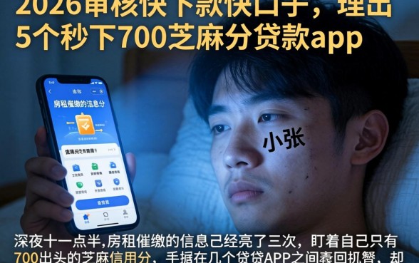 2026审核快下款快的口子，理出5个秒下700芝麻分贷款app
