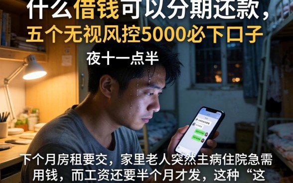 什么借钱可以分期还款，概括五个无视风控5000必下口子