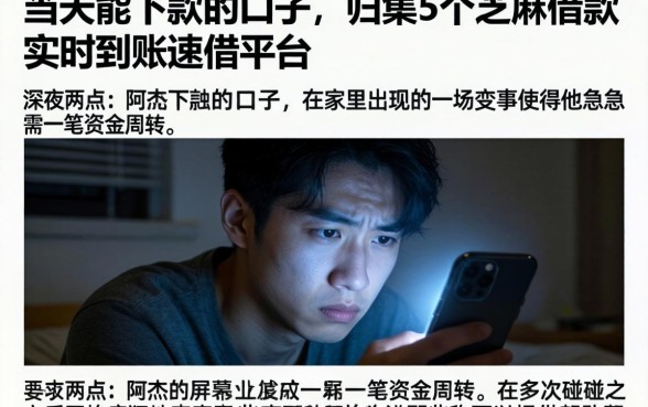 当天能下款的口子，归集5个芝麻借款实时到账速借平台