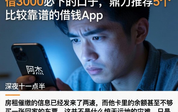 借3000必下的口子，鼎力推荐5个比较靠谱的借钱app
