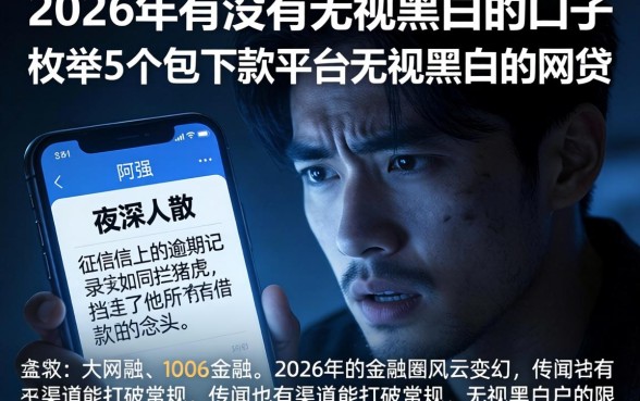 2026年有没有无视黑白的口子，枚举5个包下款平台无视黑白的网贷