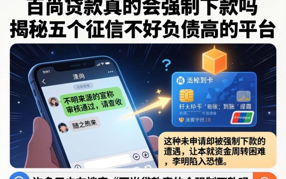 百尚贷款真的会强制下款吗，揭秘五个征信不好负债高的平台