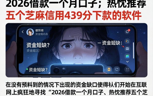 2026借款一个月口子，热忱推荐五个芝麻信用439分下款的软件