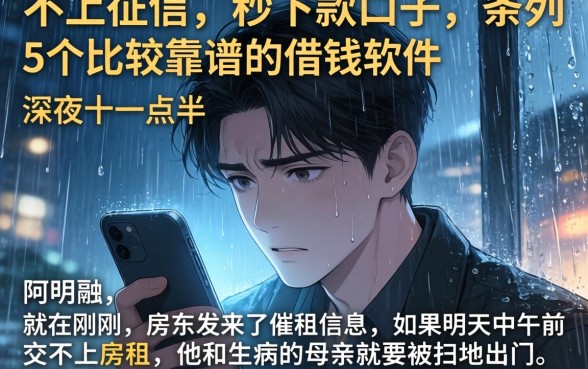 不上征信的秒下款口子，条列5个比较靠谱的借钱软件
