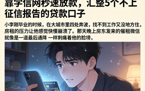 靠学信网秒速放款，汇整5个不上征信报告的贷款口子