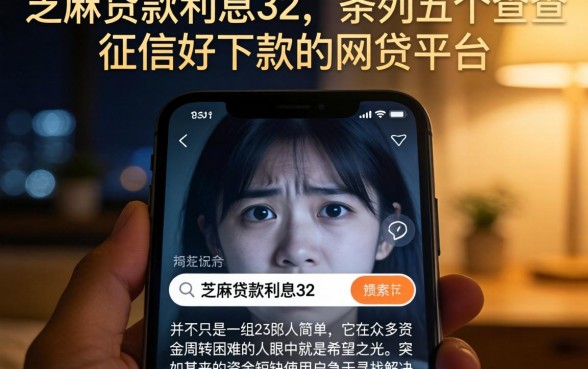 芝麻贷款利息32，条列五个不查征信好下款的网贷平台