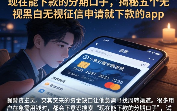 现在能下款的分期口子，揭秘五个无视黑白无视征信申请就下款的app