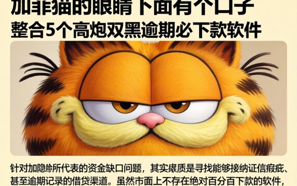 加菲猫的眼睛下面有个口子，整合5个高炮双黑逾期必下款软件