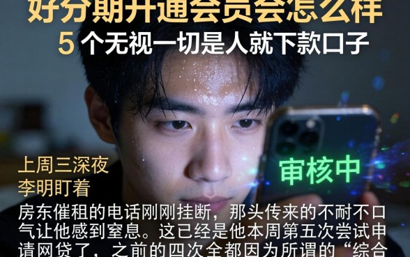 好分期开通会员会怎么样，条列5个无视一切是人就下款口子