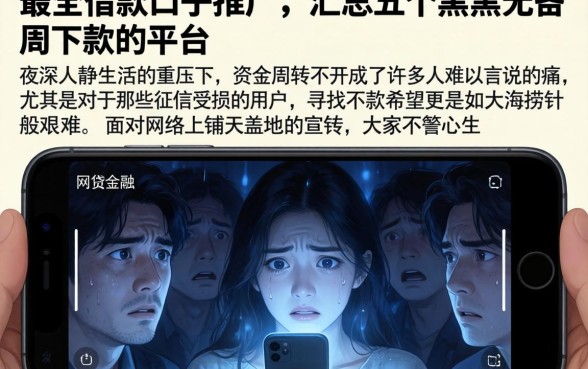 最全的借款口子推广，汇总五个黑户无条件下款的平台