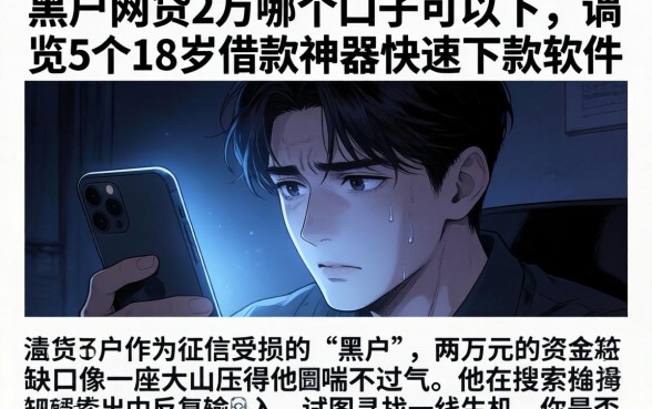 黑户网贷2万哪个口子可以下，概览5个18岁借款神器快速下款软件