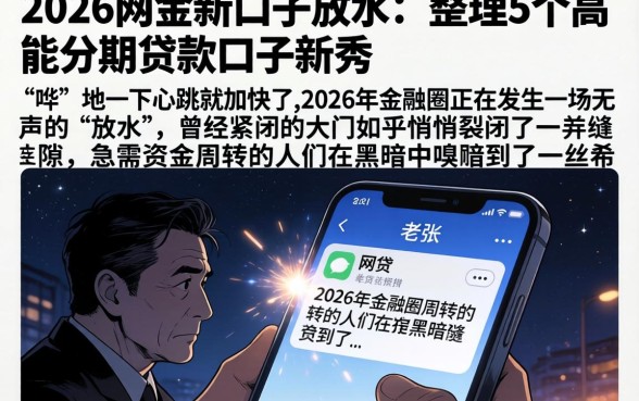 2026网贷新口子放水，整理5个高能分期贷款口子新秀