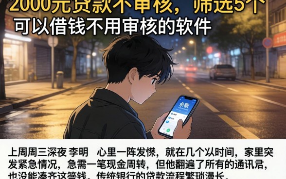 2000元贷款不审核，筛选5个可以借钱不用审核的软件