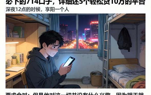 必下的714口子，详细阐述5个轻松贷10万的平台