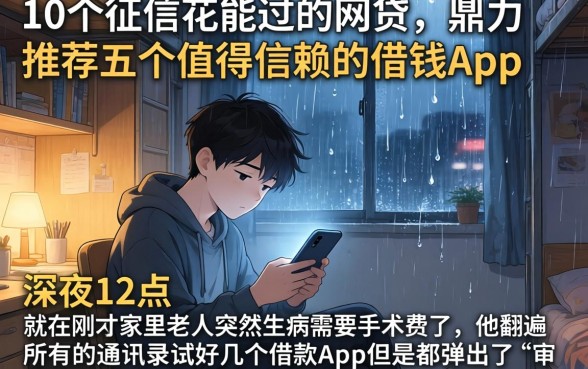 10个征信花能过的网贷，鼎力推荐五个值得信赖的借钱app