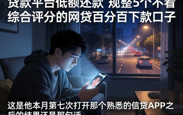 贷款平台低额还款,规整5个不看综合评分的网贷百分百下款口子