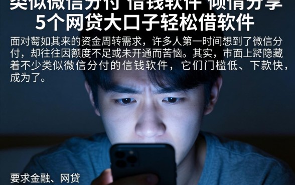 类似微信分付的借钱软件，倾情分享5个网贷大口子轻松借软件