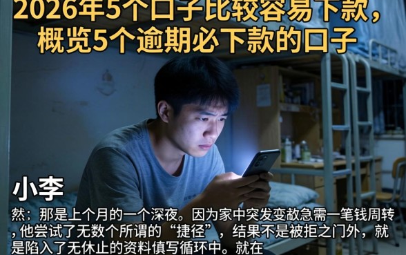 2026年5个口子比较容易下款，概览5个逾期必下款的口子