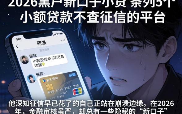 2026黑户新口子小贷,条列5个小额贷款不查征信的平台
