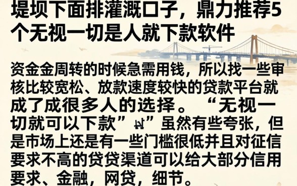 堤坝下面排灌的口子，鼎力推荐5个无视一切是人就下款软件