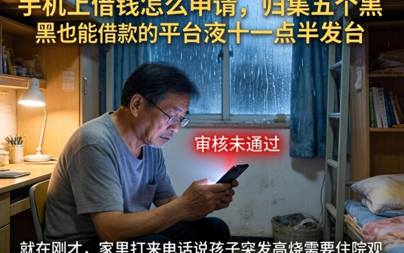 手机上借钱怎么申请，归集五个黑户也能借款的平台