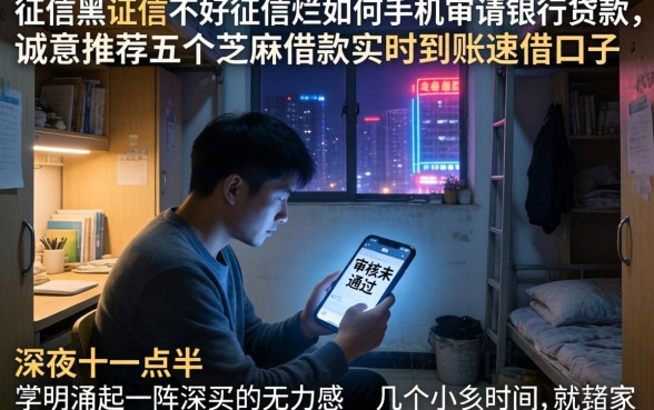 征信黑征信不好征信烂如何手机审请银行贷款，诚意推荐五个芝麻借款实时到账速借口子