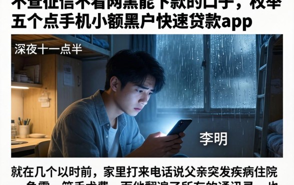 不查征信不看网黑能下款的口子，枚举五个手机小额黑户快速贷款app