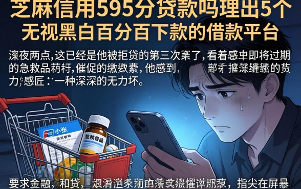 芝麻信用595分贷款吗，理出5个无视黑白百分百下款的借款平台