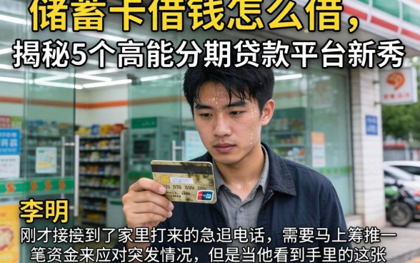 储蓄卡借钱怎么借，揭秘5个高能分期贷款平台新秀