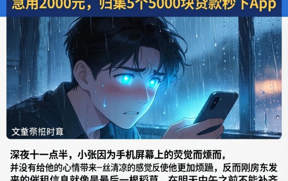 急用2000元，归集5个5000块贷款秒下app