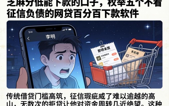 芝麻分低能下款的口子，枚举五个不看征信负债的网贷百分百下款软件
