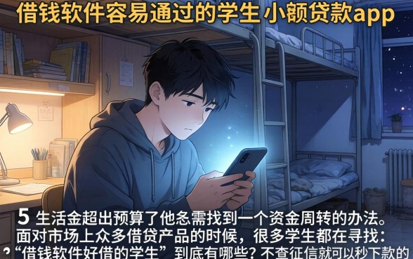 借钱软件容易通过的学生，陈列5个比较好的小额贷款app