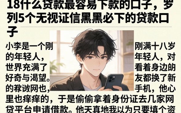 18什么贷款最容易下款的口子，罗列5个无视征信黑户必下的贷款口子