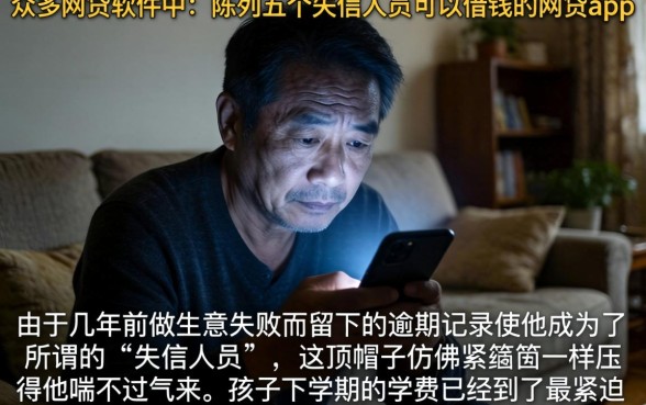 在众多网贷软件中,陈列五个失信人员可以借钱的网贷app