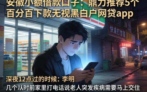 安徽小额借款口子，鼎力推荐5个百分百下款无视黑白户网贷app