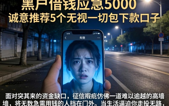 黑户借钱应急5000，诚意推荐5个无视一切包下款口子