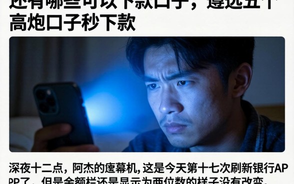 还有哪些可以下款的口子，遴选五个高炮口子秒下款