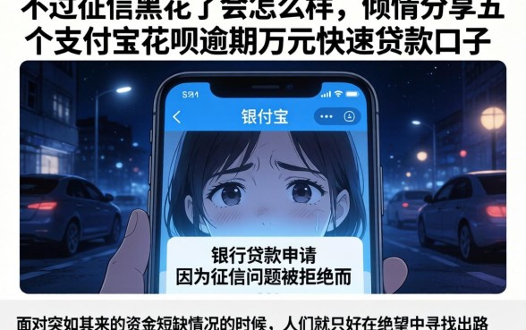 不过征信黑花了会怎么样，倾情分享五个支付宝花呗逾期万元快速贷款口子