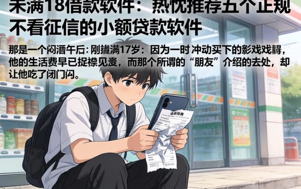 未满18的借款软件，热忱推荐五个正规不看征信的小额贷款软件