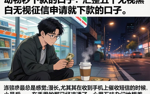 动物秒下款的口子，汇整五个无视黑白无视征信申请就下款的口子